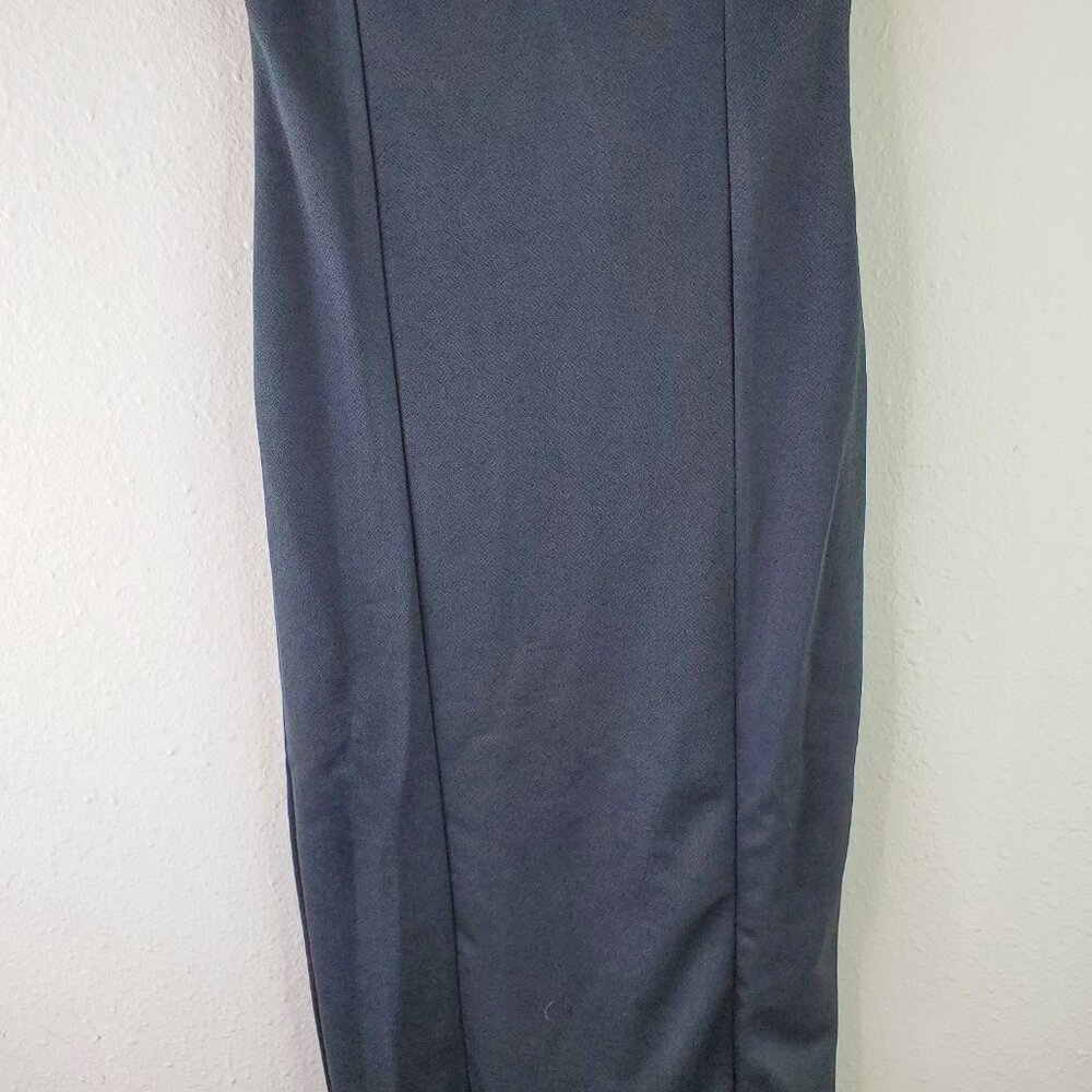 PrettyLittleThing Womens Black Black Bardot Frill Hem Midi Dress 2 - Picture 4 of 8